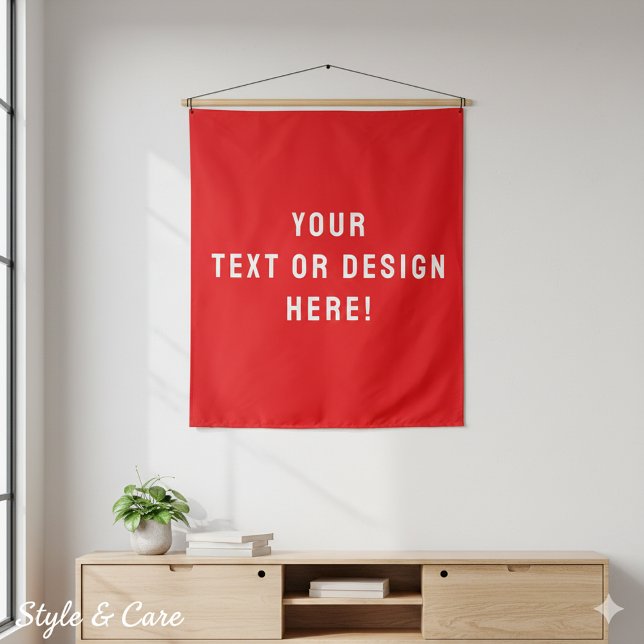 Tapisserie rouge solide personnalisée - personnali (Custom Solid Red Tapestry – Personalized for You)