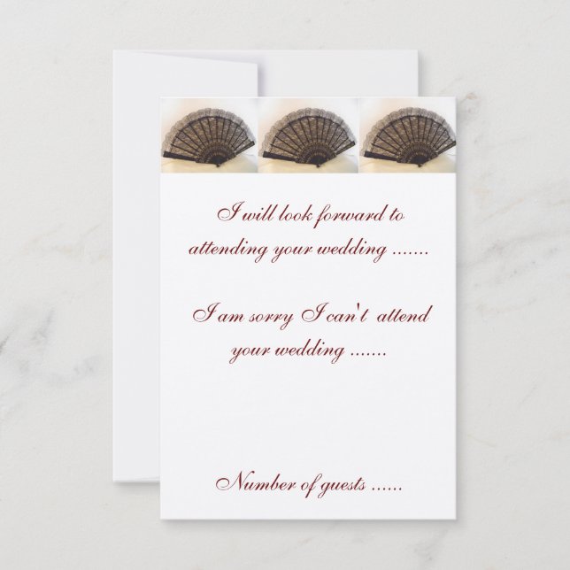 Tapisserie RSVP et Faire-part de mariage espagnol (Devant)