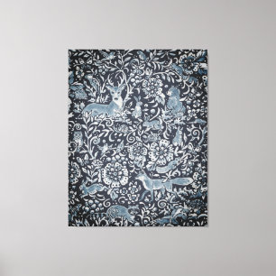 Tapisserie sieht groß, blau, weiß, Holz - Tierku Leinwanddruck
