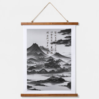 TAPISSERIE SUSPENDUE 山水画　幻想の松