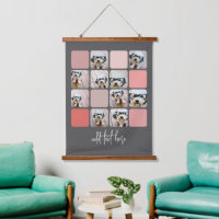 10 Photo Collage Gris Blush Coral rose Texte