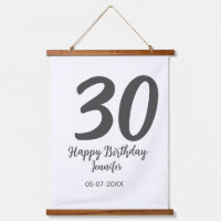 30e anniversaire ajouter nom date année noir modèl