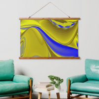 3D Abstrait en or jaune bleu vert