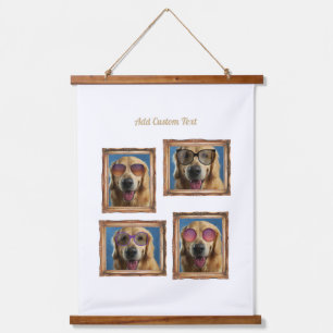 Tapisserie Suspendue 4 Photo Collage Chiens Vintages Chiens de cadre An