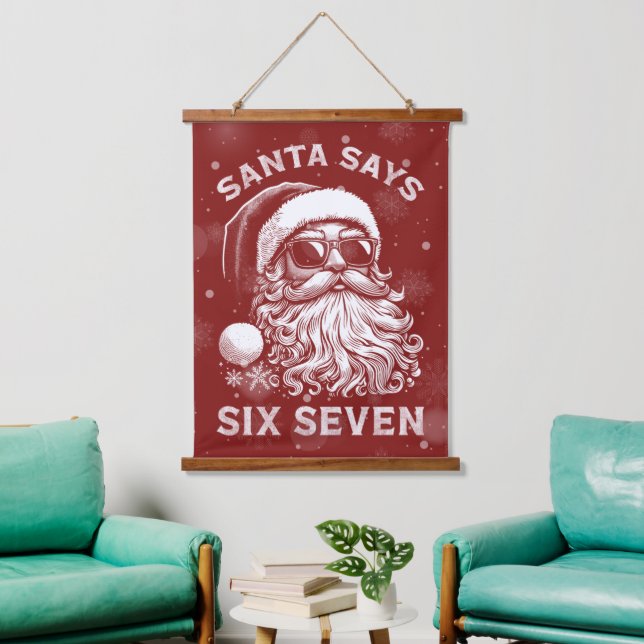 Tapisserie Suspendue 67 Meme Funny Santa Says Six Seven Christmas (Salon)