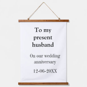 Tapisserie Suspendue À mon mari mariage anniversaire ajouter nom date m