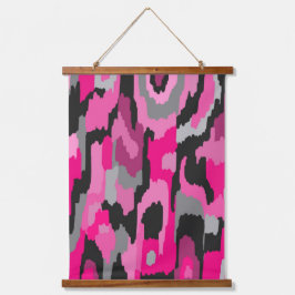 Tapisserie Suspendue Abstrait rose et noir