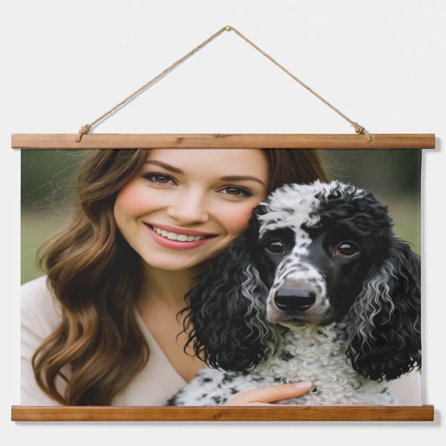 Tapisserie Suspendue Add Poddle Photo Personalize Customize (Devant)