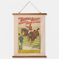 Affiche De Cirque De 2 Ponies Qui Saute Sur Un Obs