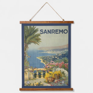 Tapisserie Suspendue Affiche Vintage voyage De San Remo Depuis Une Terr