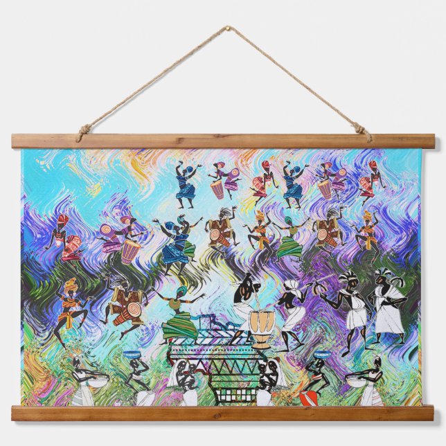 Tapisserie Suspendue African Feast: Rhythms of Africa (Devant)