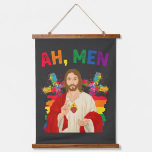 Tapisserie Suspendue Ah Men Funny LGBT Gay pride Jesus Christian