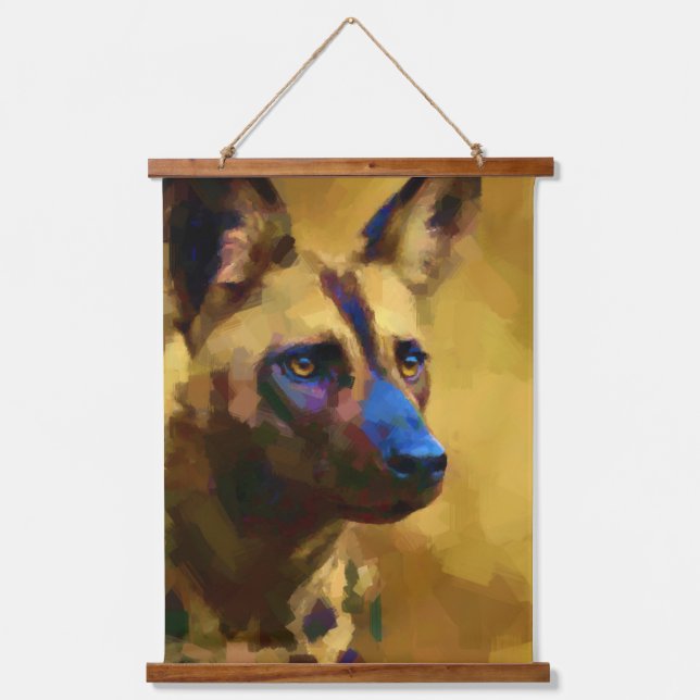 Tapisserie Suspendue Aimer le chien sauvage africain (Recto)