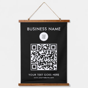 Tapisserie Suspendue Ajouter QR Code Entreprise Logo Entreprise Texte C