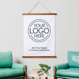 Tapisserie Suspendue Ajouter Votre Logo Entreprise Moderne Minimaliste