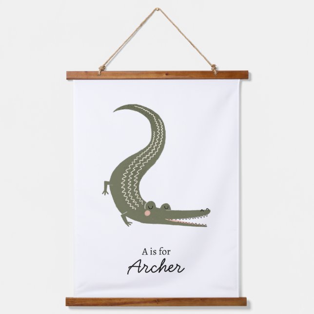 Tapisserie Suspendue Alligator Nursery Wall Art (Recto)