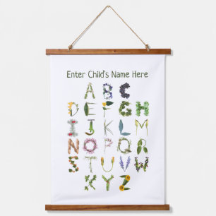 Tapisserie Suspendue Alphabet naturel pour la nature Thème