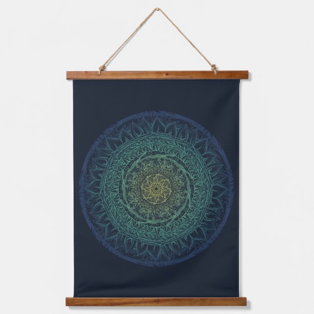 Tapisserie Suspendue Amoureux de la nature Mandala Art Mandalas Design (Recto)