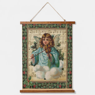Tapisserie Suspendue Ange de Noël avec Violon