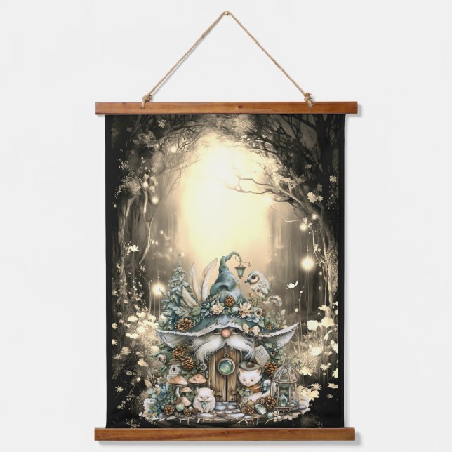 Tapisserie Suspendue Animaux de forêt de Gnomes Enchantés (Recto)
