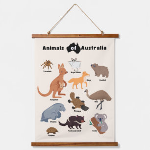 Tapisserie Suspendue Animaux de l'Australie faune australienne