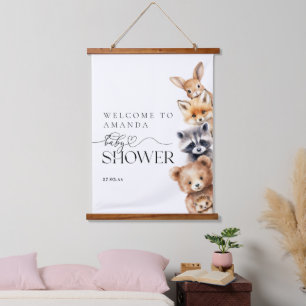Tapisserie Suspendue Animaux des bois Baby shower moderne