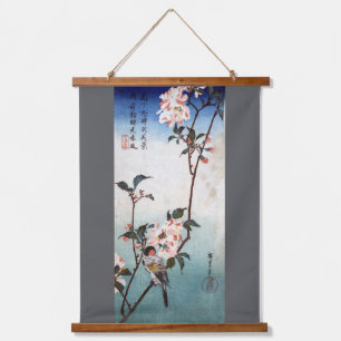 Tapisserie Suspendue Arbre de fleurs de cerisier avec hirondelle, Hiros