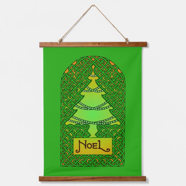 Tapisserie Suspendue Arbre de Noël celtique (Recto)