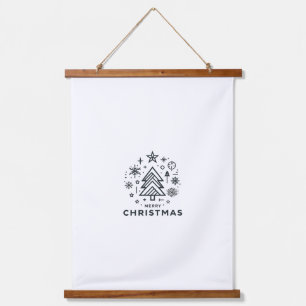 Tapisserie Suspendue Arbre de Noël minimaliste Joyeux design de Noël
