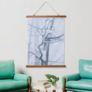 Tapisserie Suspendue Arbre neige congelé