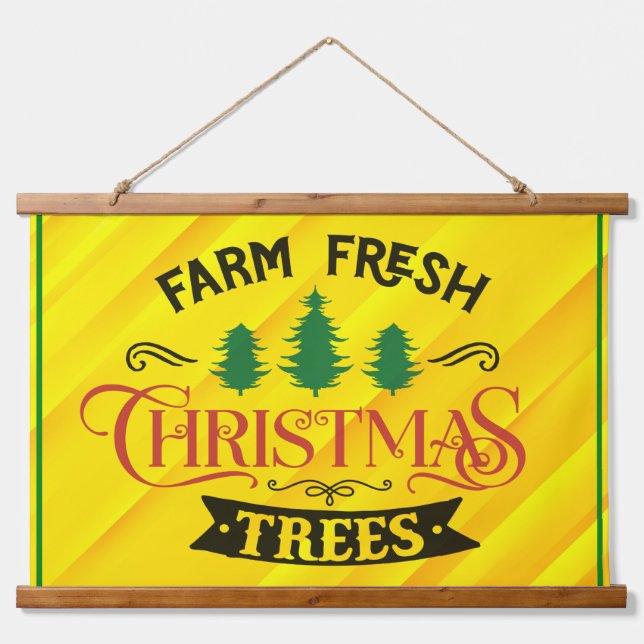 Tapisserie Suspendue Arbres de Noël frais de ferme Design-54394 (Devant)