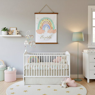Tapisserie Suspendue Arc-en-ciel et bébé étoiles  