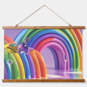 Tapisserie Suspendue Arcs-en-ciel déformés