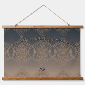 Tapisserie Suspendue AriaGrace Ardoise Cuivre Motif Arc Marocain Vol 51