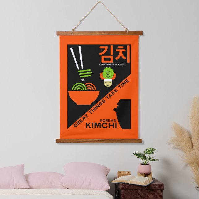 Tapisserie Suspendue Art de cuisine coréen Kimchi (Chambre à coucher)