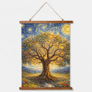 Tapisserie Suspendue art de géométrie sacrée arbre