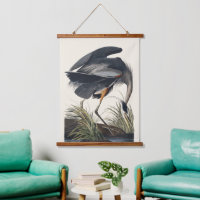 Art de la nature de l'oiseau héron bleu de Audubon