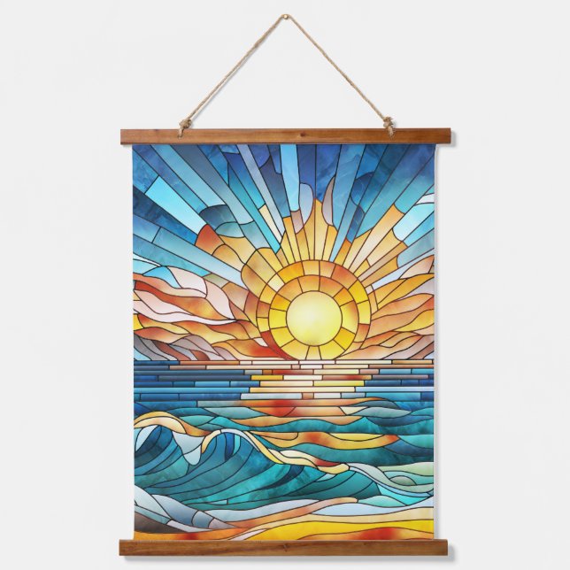 Tapisserie Suspendue Art de mosaïque Ocean Sunset (Recto)