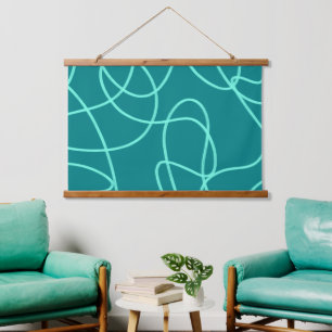 Tapisserie Suspendue Art turquoise