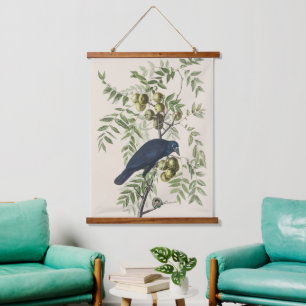 Tapisserie Suspendue Art vintage d'Audubon sur la corneille américaine