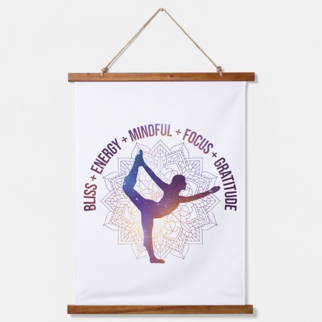 Tapisserie Suspendue attitude positive vibrations inspirantes (Recto)