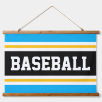 BASEBALL bleu azur noir jaune blanc rayures
