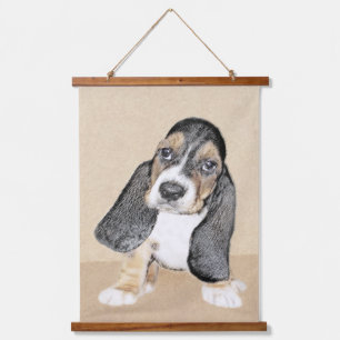 Tapisserie Suspendue Basset Hound Peinture Chiot - Art Chien original