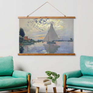 Tapisserie Suspendue Bateau à voile de Monet Impressionnisme français A
