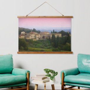 Tapisserie Suspendue Belle aquarelle effet Toscane Italie