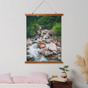 Tapisserie Suspendue Belle rivière en cascade au printemps