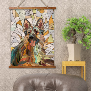 Tapisserie Suspendue berger allemand - Art mosaïque