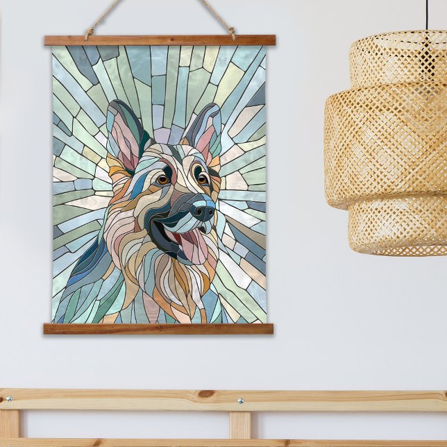 Tapisserie Suspendue berger allemand - Art mosaïque (Créateur téléchargé)