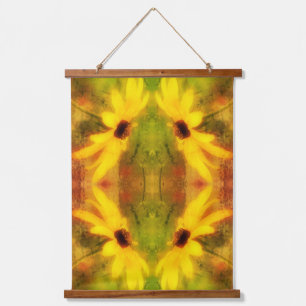 Tapisserie Suspendue Black Eyed Susan Daisy Trouvé Abstrait