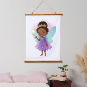 Tapisserie Suspendue Black Fairy Girl Hanging Poster